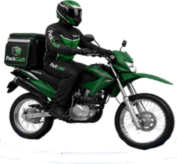 Entregador PackCash na Bross 125